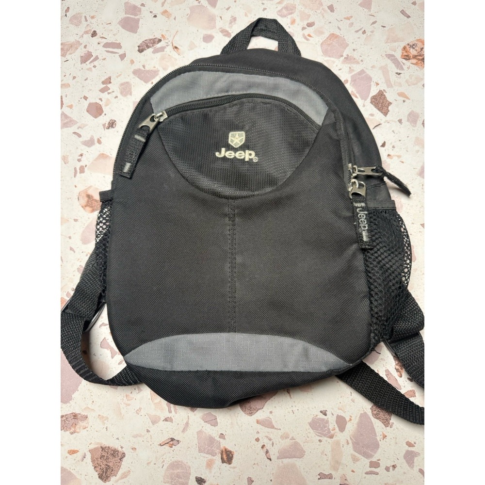 Jeep Backpack Black Crossbody Travel Bag Adjustable Strap 9x13